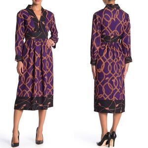 Neiman Marcus Purple and Black Dress